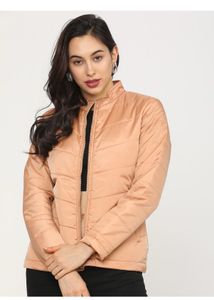 Stylish Peach Padded Jacket
