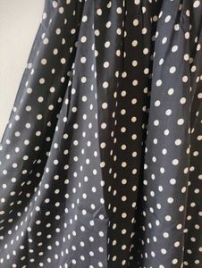 Polka Print Dress For Women, Black