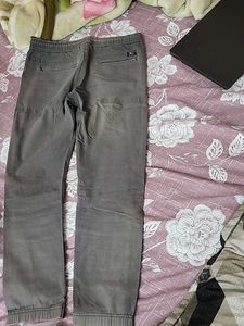 Gray Casual Pants