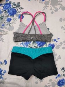 old navy Sports Bra and Athletic short combo