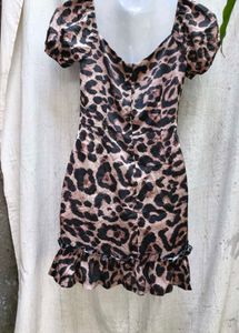 I. Leopard Print Mini Dress