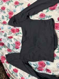 Black Ruched Shein Top