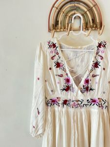 Boho Embroidered Maxi Dress