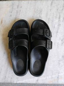 Black Double Buckle Sandals