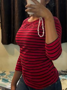 Striped Red Top