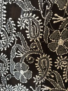 Black Chikankari Georgette Kurti