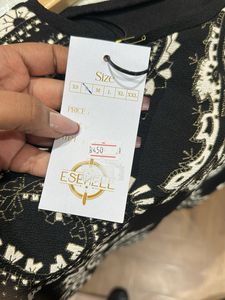 Paisley Print Black T-Shirt