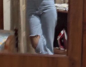 Ripped Light Wash Denim Jeans