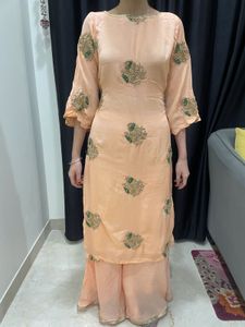 Peach Kurta And Pants