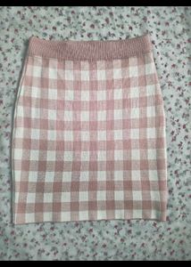 Pink Gingham Mini Skirt