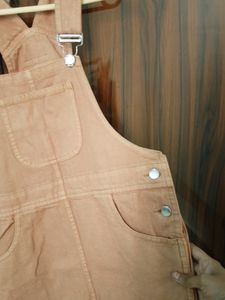 Shein Branded Denim Dungree Dress