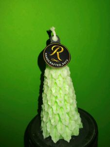 Hand Carved Christmas Tree Candle