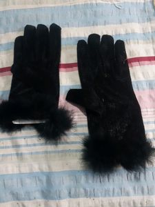 Black Shimmer Gloves