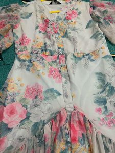 Baby Blue Floral Dress