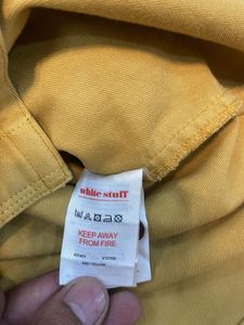 Waffle Story Yellow Button-Down