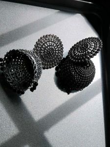 Anti-tarnished Oxidized Jhumka Earrings