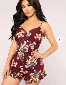 Floral Print Romper