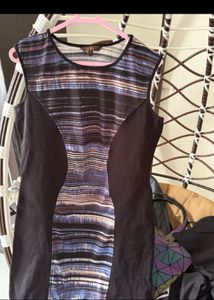 Green Textured Top and Bodycone Dress