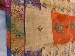 Vintage Indian Sari Fabric