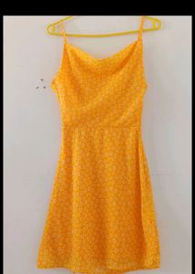 H&M Backless Yellow Dress