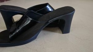 Black Heeled Mules