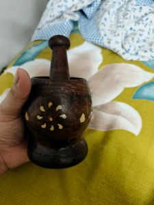 Wooden Mortar and Pestle (Okhli)