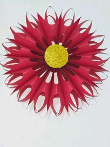 Red Paper Flower Decor