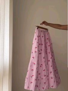 Cherry 🍒 Ghignam Printed Skirt