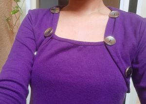 Purple Button Top