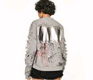 Zara Original Ripped Sweatshirt