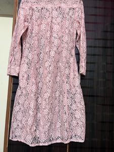 Pink long Shrug Net XL Size