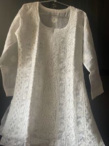 Never Used Lucknowi Kurti With Applique