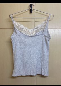 Ribbed Lace Top
