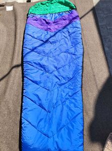 Vintage Sleeping Bag - Green/Purple/Blue