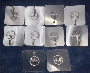 6 Wall Hook Stickers Hanger Hanging Clothes