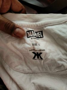 Kook and Keech Trendy White &amp; Red Marvel Tshirt