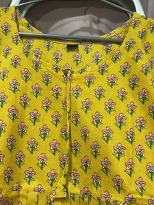 Yellow Peplum kurti