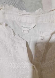White Ruffle Top