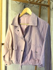 Lilac Cropped Lightweight Jacket