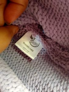 Lavender Knit Turtleneck Sweater