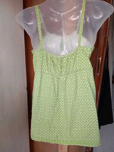 Green Print Tank Top