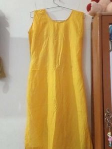 Yellow Tree Design Kurti