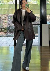 LEATHER BLAZER