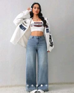 Wide Leg Denim Jeans