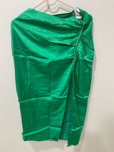 Zara Green Ruched Skirt
