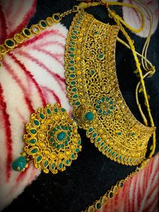 Green Colour Bridal Jewellery Set