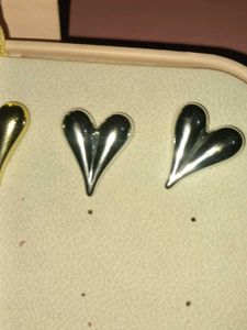 Heart Shaped Silver Earrings