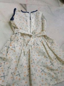 Half White Baby Gown