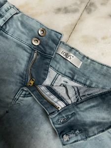 Denim Blue Mini Pencil Skirt