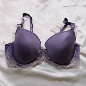 Purple Lace Trim Bra